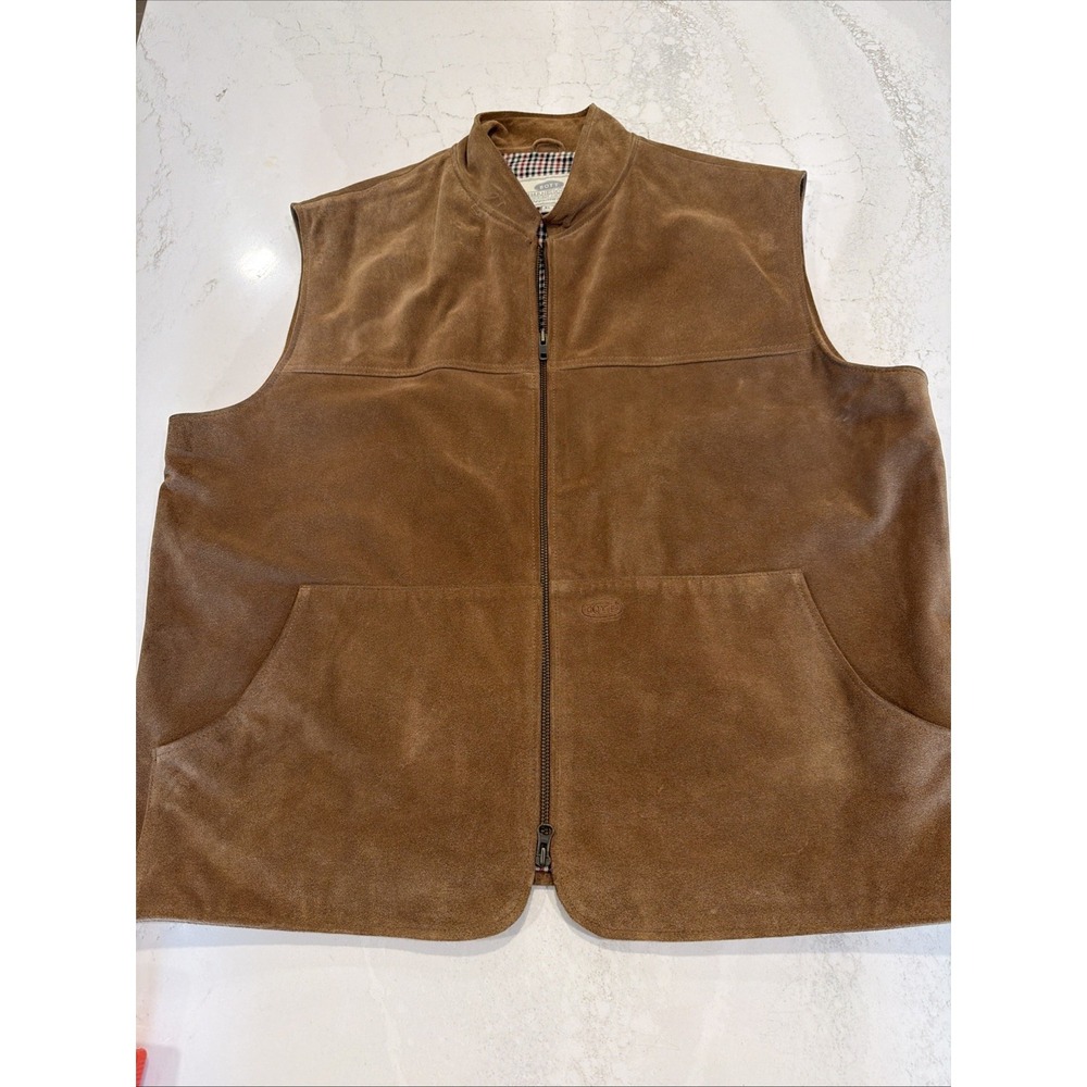 Boyt Harness Company Vest Mens XL Tan Premium Suede Leather Hunting Outdoor